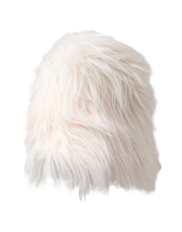 Dolce & Gabbana White Acrylic Fur Womens Bucket Hat - Image 2
