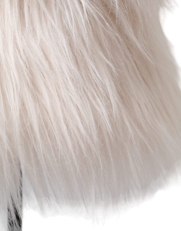 Dolce & Gabbana White Acrylic Fur Womens Bucket Hat - Image 3