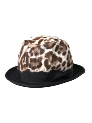 Dolce & Gabbana Multicolor Leopard Women Fedora Hat