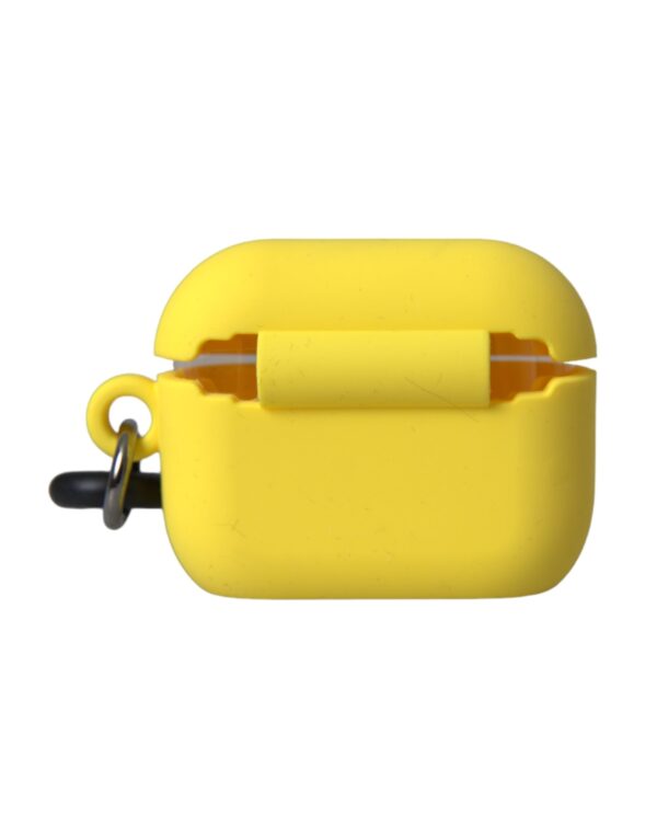Dolce & Gabbana Yellow Silicone Logo Embossed Airpods Case - Image 3