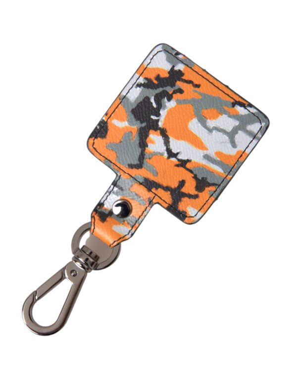 Dolce & Gabbana Multicolor Camouflage Print Leather Metal Airpods Case - Image 2