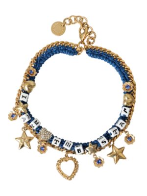 Dolce & Gabbana Gold Tone Brass Chain Iam The Star Bracelet