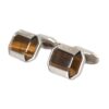 Dolce & Gabbana Silver Plated Brass Pin Crystal Cufflinks - Image 3