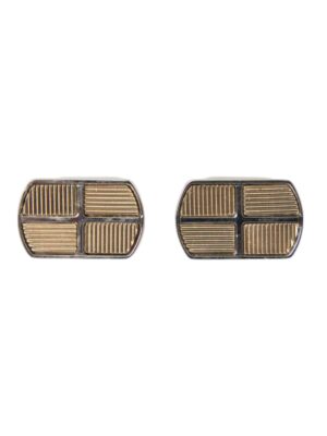 Dolce & Gabbana Silver Gold Plated Metal Brass Pin Cufflinks