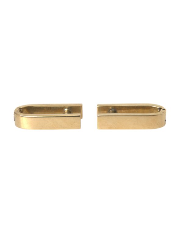 Dolce & Gabbana Gold Plated Metal Brass Pin Men Cufflinks - Image 2
