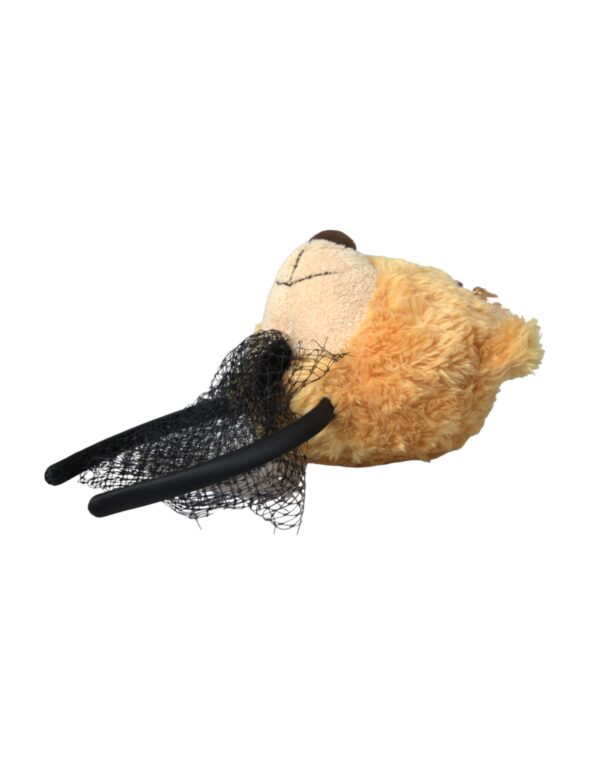 Dolce & Gabbana Brown Teddy Bear Gold Crystal Crown Hair Band Diadem - Image 2