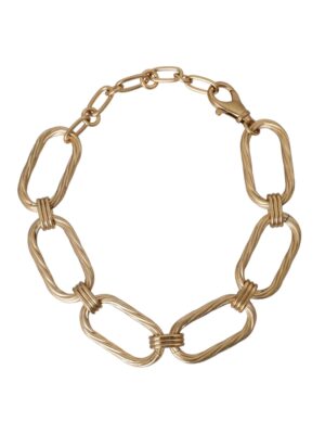 Dolce & Gabbana Gold Tone Brass Large Link Chain Jewelry Necklace