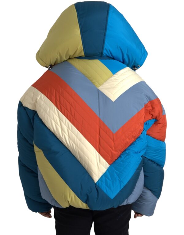 Dolce & Gabbana Multicolor Logo Windbreaker Puffer Jacket - Image 3