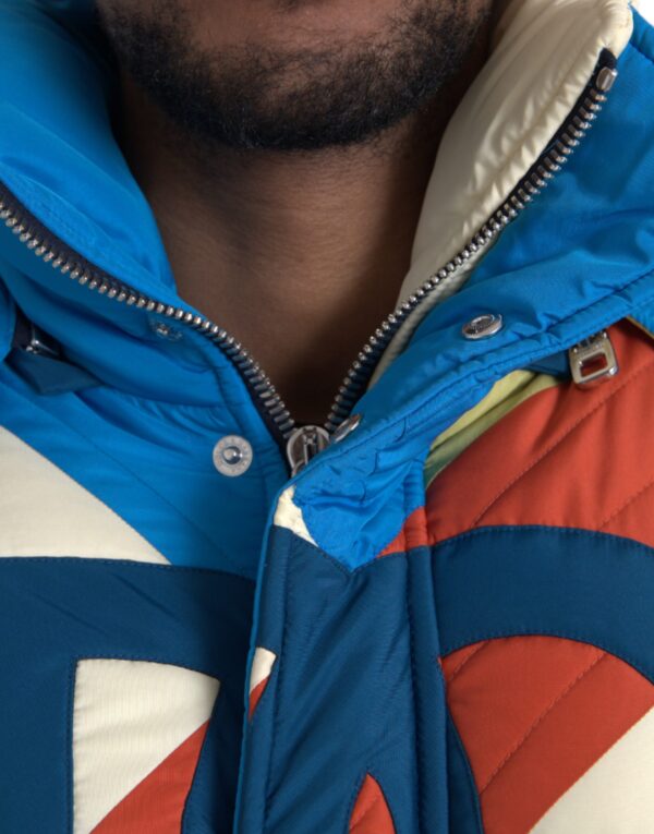Dolce & Gabbana Multicolor Logo Windbreaker Puffer Jacket - Image 4