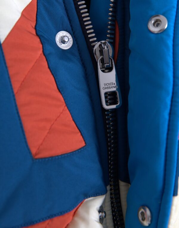 Dolce & Gabbana Multicolor Logo Windbreaker Puffer Jacket - Image 5