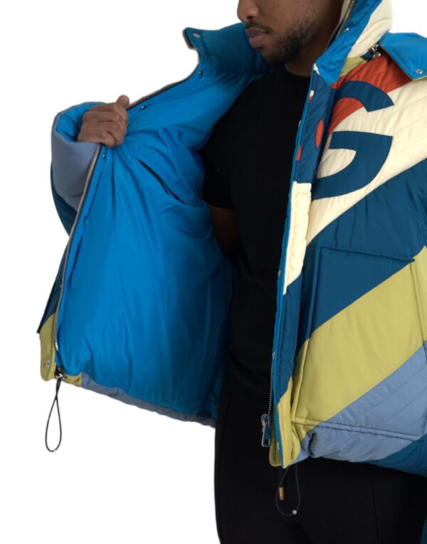 Dolce & Gabbana Multicolor Logo Windbreaker Puffer Jacket - Image 6