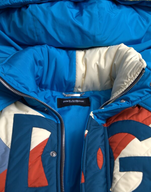 Dolce & Gabbana Multicolor Logo Windbreaker Puffer Jacket - Image 7