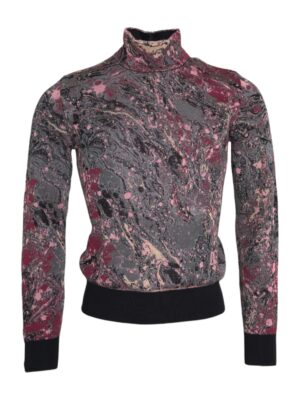 Dolce & Gabbana Multicolor Graphic Turtle Neck Men Sweater