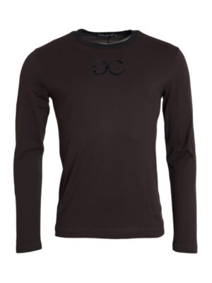 Dolce & Gabbana Brown DG Logo Crewneck Pullover Sweater