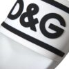 Dolce & Gabbana White Black Sandals Rubber Beachwear Shoes - Image 8