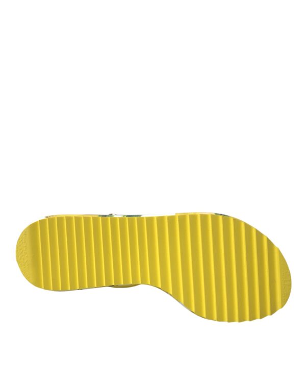Dolce & Gabbana Yellow Lemon Beachwear Flats Sandals Shoes - Image 6