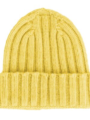 Made in Italy Yellow Cashmere Hats & Cap