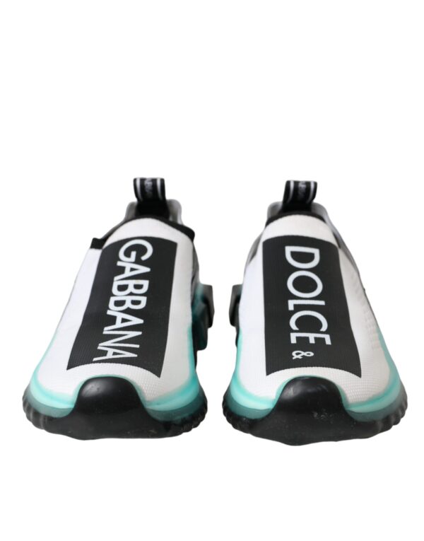 Dolce & Gabbana Black White Blue Slip On Sorrento Sneakers Shoes - Image 2