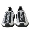 Dolce & Gabbana White Sorrento Crystals Sneakers Shoes - Image 2
