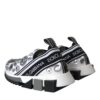 Dolce & Gabbana White Sorrento Crystals Sneakers Shoes - Image 4