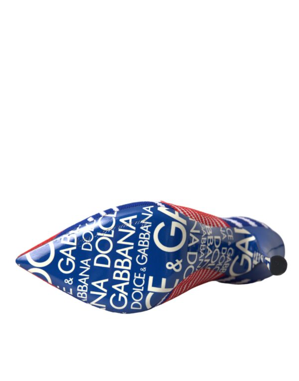 Dolce & Gabbana Red Blue Stretch Sock Style Short Boots Logo Shoes - Image 7