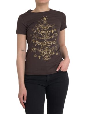 Dolce & Gabbana Brown Crewneck 2017 Motive Print T-shirt