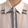 Dolce & Gabbana Off White Long Sleeve Button Down Blouse Top - Image 5