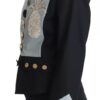 Dolce & Gabbana Blue Button Crystal Embellished Cotton Jacket - Image 7