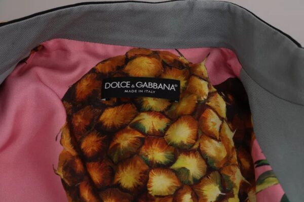 Dolce & Gabbana Blue Button Crystal Embellished Cotton Jacket - Image 8