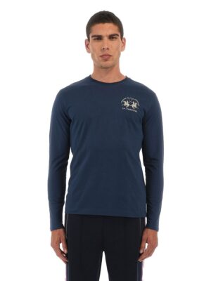 La Martina Blue Cotton T-Shirt