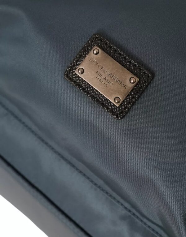 Dolce & Gabbana Blue Nylon #DGFamily Patch Men Backpack Bag - Image 4