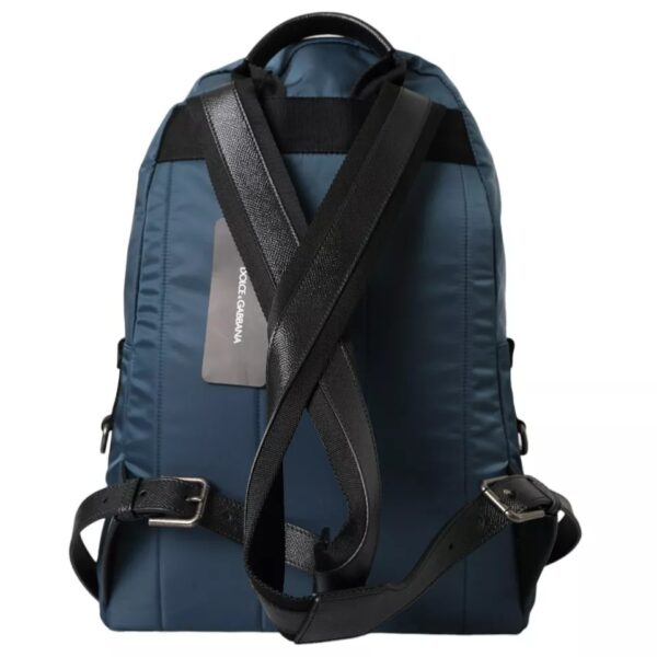 Dolce & Gabbana Blue Nylon #DGFamily Patch Men Backpack Bag - Image 8
