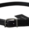 Dolce & Gabbana Black Leather Silver Metal Buckle Classic Belt - Image 4