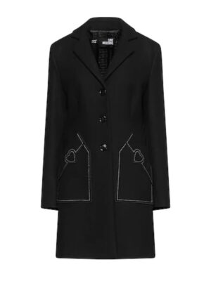 Love Moschino Black Wool Women Coat