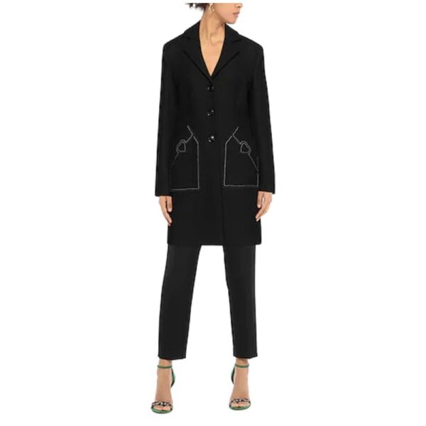 Love Moschino Black Wool Women Coat - Image 2