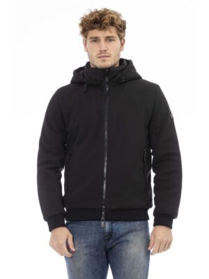 Baldinini Trend Black Polyester Men Jacket
