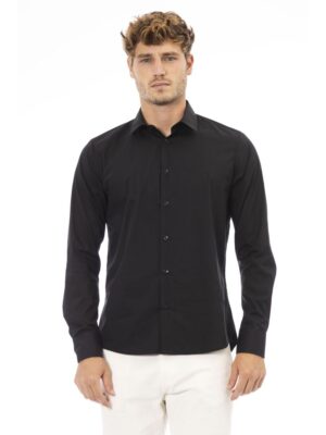 Baldinini Trend Black Cotton Men Shirt