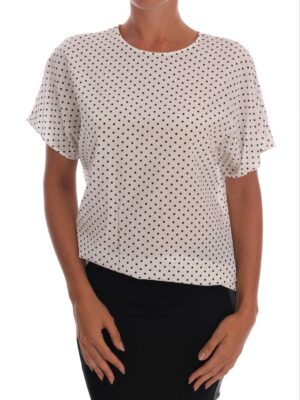 Dolce & Gabbana Chic Polka Dot Silk Blouse