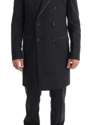 Dolce & Gabbana Elegant Gray Double Breasted Wool Suit