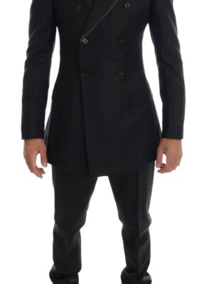 Dolce & Gabbana Elegant Gray Double Breasted Wool Suit