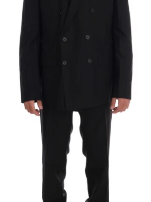 Dolce & Gabbana Elegant Black Wool Three-Piece Suit