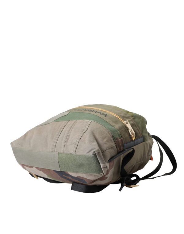 Dolce & Gabbana Military Green Patchwork Rucksack Backpack Bag - Image 5