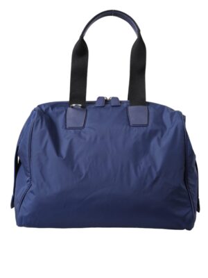 Dolce & Gabbana Blue Nylon Calfskin Hand Shoulder Duffel Bag