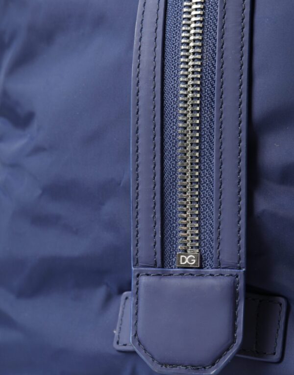 Dolce & Gabbana Blue Nylon Calfskin Hand Shoulder Duffel Bag - Image 5