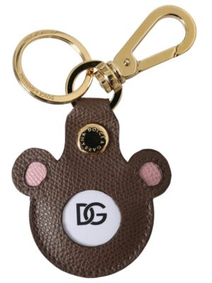 Dolce & Gabbana Multicolor Dauphine Calfskin DG Logo Keyring Keychain