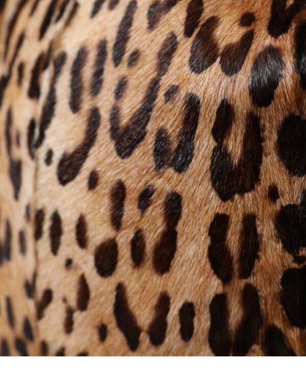 Dolce & Gabbana Brown Leopard Fur Women Bucket Hat - Image 4