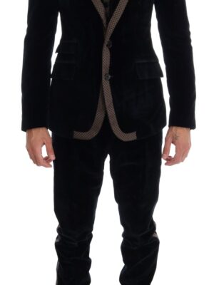 Dolce & Gabbana Elegant Blue Three-Piece Slim Fit Suit