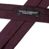 Dolce & Gabbana Bordeaux Solid 100% Silk Adjustable Men Tie - Image 5
