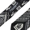 Dolce & Gabbana Black Patterned 100%Silk Adjustable Tie - Image 3