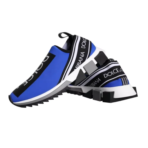 Dolce & Gabbana Blue Logo Low Top Sorrento Sneakers Shoes - Image 3